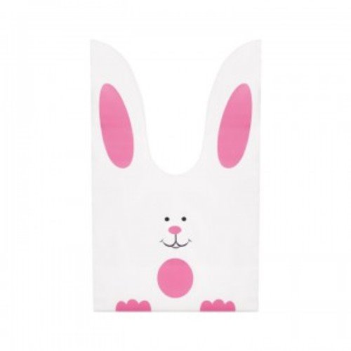 핑크 토끼 캐릭터 포장 봉투 (10매입) (4size선택)